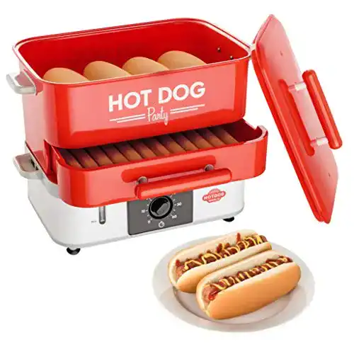 Hot Dog Maker HOT DOG WORLD, mit Brötchenwärmefach