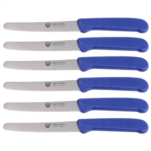 Frühstücksmesser GRÄWE Tafelmesser 6 Stück, 21 cm, Blau