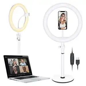 Ringlicht für Videokonferenz Neewer, 10″ dimmbar, Desktop Licht