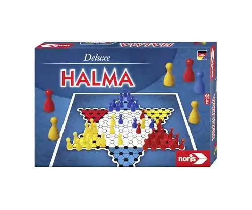 Halma-Spiel Noris 606101266 606101266-Deluxe mit Holzpöppeln