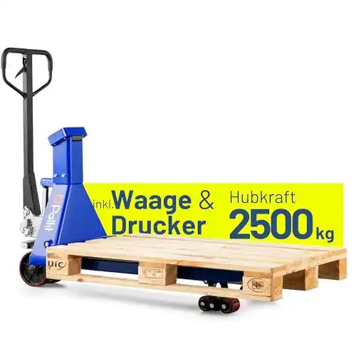 Hubwagen TradeDrive Profi Gabel – Waage und Drucker