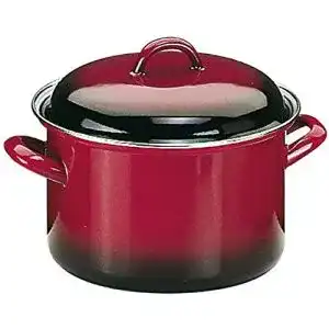 Emaille-Topf IBILI Kochtopf Volcán mit Deckel 24 cm