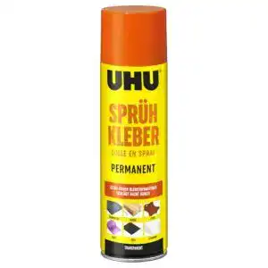 Sprühkleber UHU Permanent und Transparent, Starker und schnell