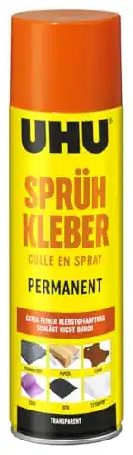 Sprühkleber UHU Permanent und Transparent, Starker und schnell