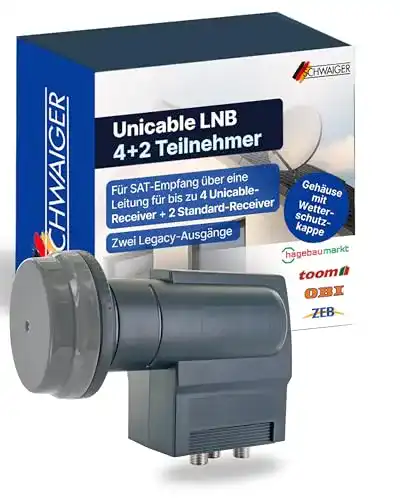Schwaiger-LNB SCHWAIGER 5101 Unicable Quad LNB, digital