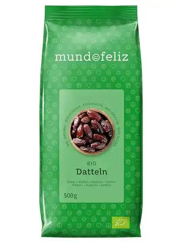 Getrocknete Datteln Mundo Feliz Getrocknet entsteint, 2 x 500 g