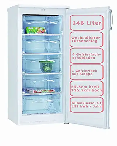 Gefrierschrank (80 Liter) Amica Gefrierschrank Tiefkühltruhe 146 L