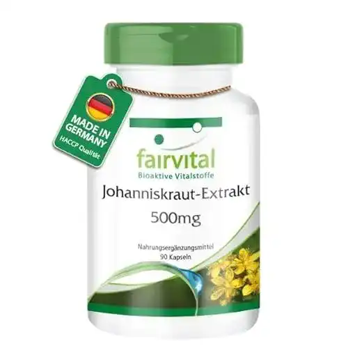 Johanniskraut fairvital Kapseln HOCHDOSIERT mit 500mg, 90 Kaps.