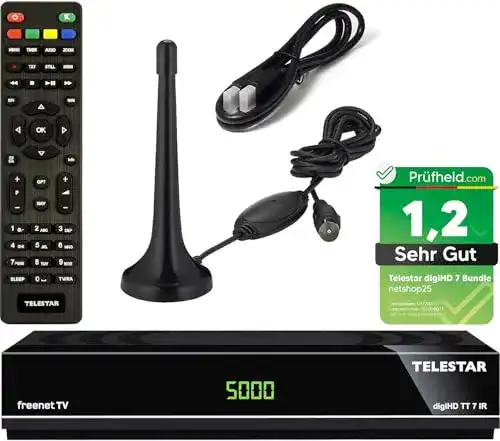 DVB-T2-Receiver netshop 25 Set: Comag SL65T2 + HDMI Kabel