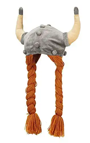 Wikinger-Helm Euro Souvenirs 32187 Mütze mit Zöpfen 55 cm