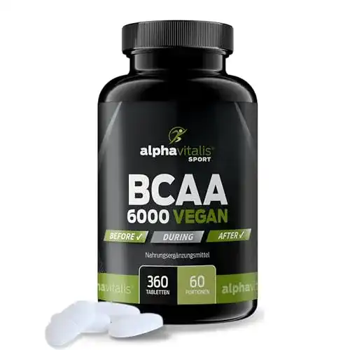 BCAA-Kapseln alphavitalis BCAA 6000 vegan, 360 Tabletten
