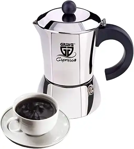 Espressokocher GRÄWE Induktion geeignet, Edelstahl, 300 ml