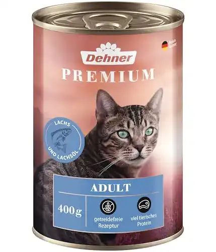 Dehner-Katzenfutter Dehner Premium Adult, Lachs, 6 x 400 g