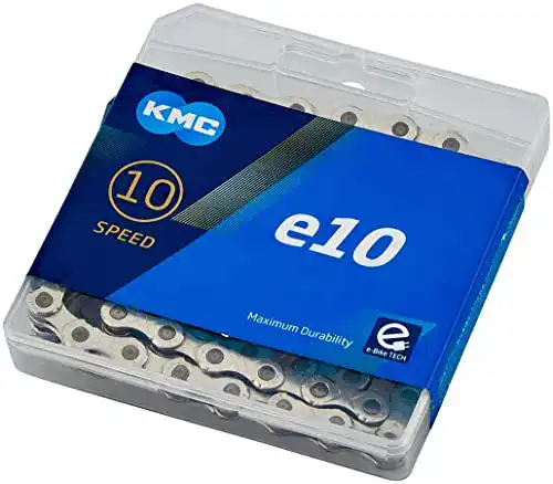 Fahrradkette 10-fach KMC Unisex Erwachsene e10 Silver E-Bike