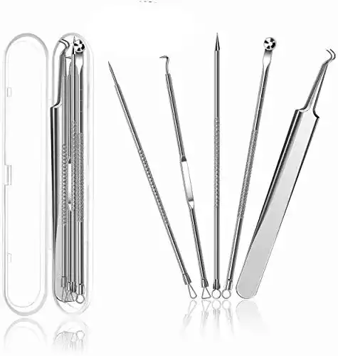 Komedonenquetscher elloLife 5er Mitesserentferner Set, Blackhead
