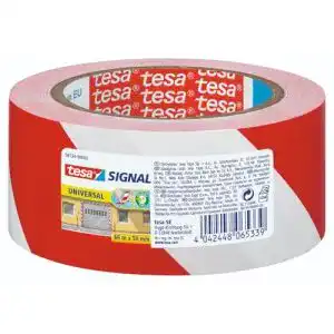 Warnklebeband tesa Markierungs- und , rot-weiß, 66m x 50mm