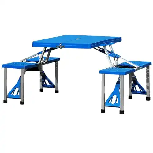 Campingtisch-Set Deuba Alu Campingtisch Koffertisch Klappbar