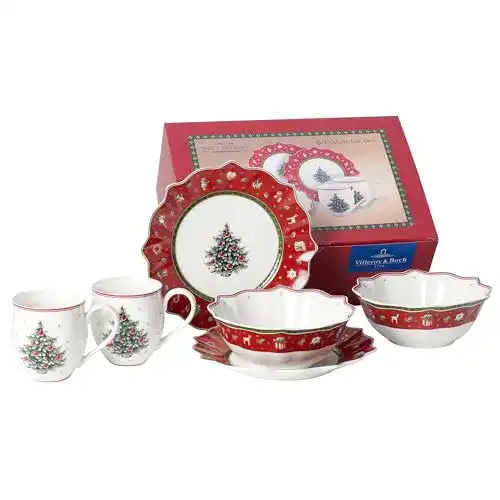 Weihnachtsgeschirr Villeroy & Boch “Breakfast for Two” rot