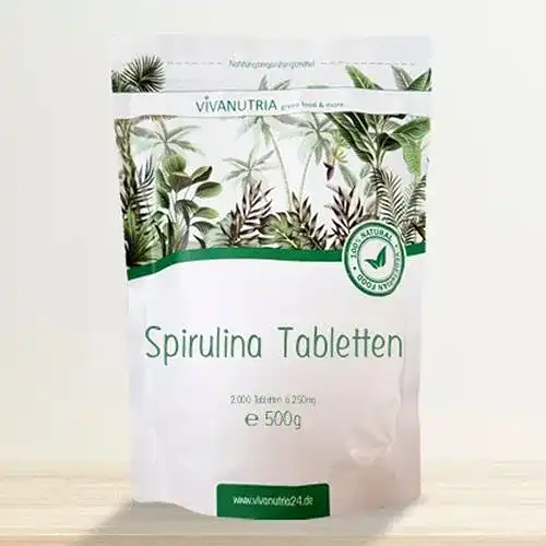 Spirulina Vivanutria Presslinge 1000g aus kontrolliertem Anbau