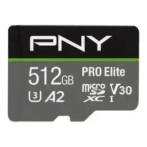 microSD (512 GB) PNY PRO Elite 512GB microSDHC + SD-Adapter