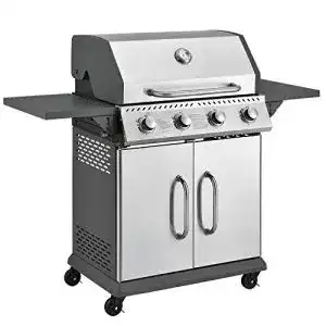 Günstiger Gasgrill Juskys Gasgrill Kansas mit 4 Brenner 12 kW
