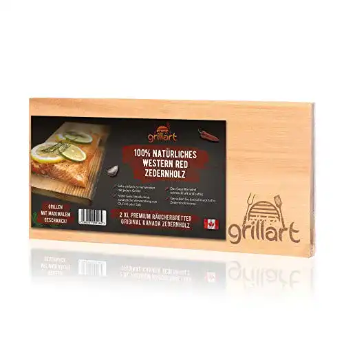 Räucherbrett grillart ® 2 Pack XL Grillbretter – Zedernholzbrett