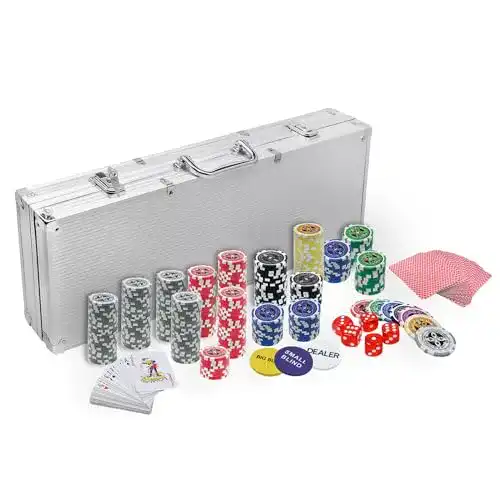 Pokerkoffer Aufun 500 Chips Laser Pokerchips