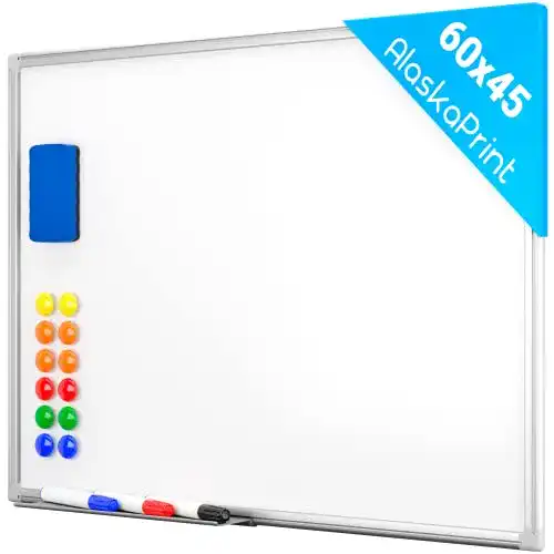 Whiteboard Alaskaprint Magnetisch inklusive 3 Stiftablagen