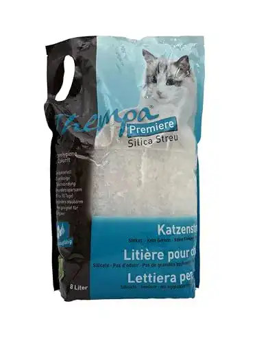 Silikatstreu Thempa Silicat Katzenstreu, antibakteriell 2x8L