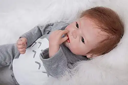Reborn-Puppe ZIYIUI 22 Zoll 55 cm Reborn Babypuppe Realistisch