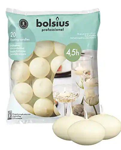 Schwimmkerzen bolsius Schwimmende Kerzen, Paraffin-Wachs