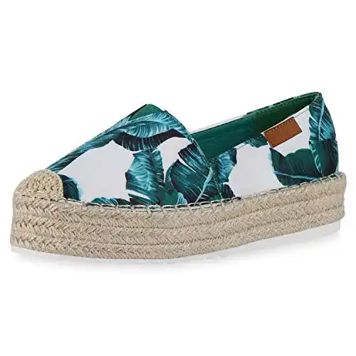 Espadrilles Damen SCARPE VITA Damen Plateau Slipper Bast