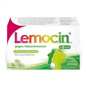 Halsschmerztabletten LEMOCIN – Lutschtabletten Limone 50 Stück
