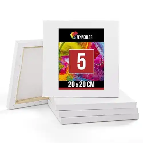 Keilrahmen Zenacolor 5-TLG. Set 20x20cm – Leinwand Malen