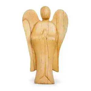 Engel aus Holz TEMPELWELT Deko Figur Schutzengel stehend