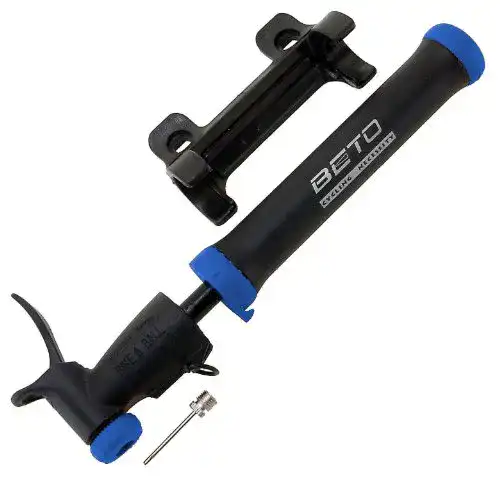 Ballpumpe Beto Double Shot Mini Fahrradpumpe Schwarz