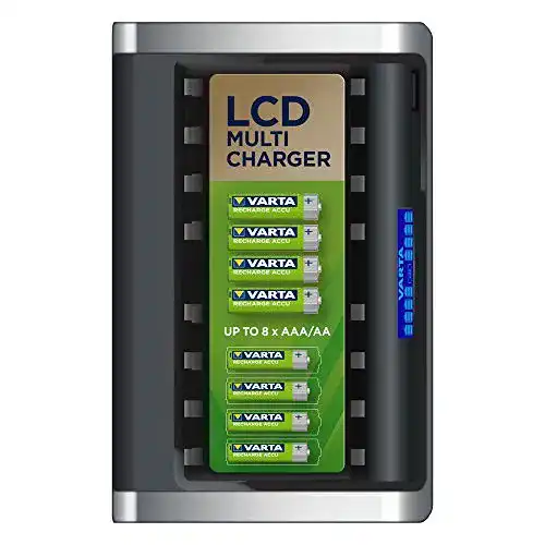 Varta-Ladegerät Varta LCD Multi Ladegerät für 8 AA/AAA Akku
