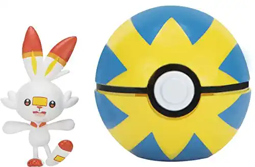 Pokéball Pokemon Clip and Go Pokeball & Figur Scorbunny Hopplo