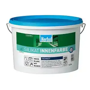 Silikatfarbe (innen) Herbol Silikatfarbe Wandfarbe innen weiß, 12.5 L