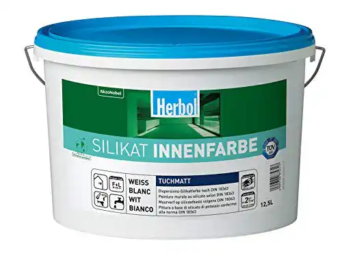 Silikatfarbe (innen) Herbol Silikatfarbe Wandfarbe innen weiß, 12.5 L