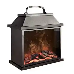 LED-Kamin FRANK FLECHTWAREN LED-Laterne “Kamin”