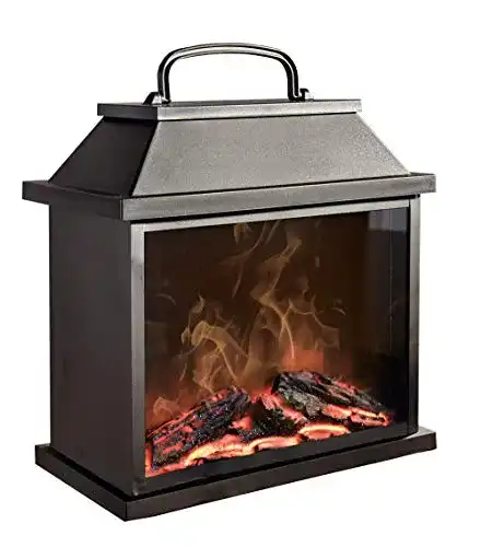 LED-Kamin FRANK FLECHTWAREN LED-Laterne “Kamin”