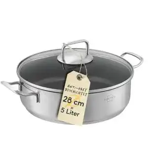 Schmorpfanne 28 cm SILBERTHAL Servierpfanne, hoher Rand