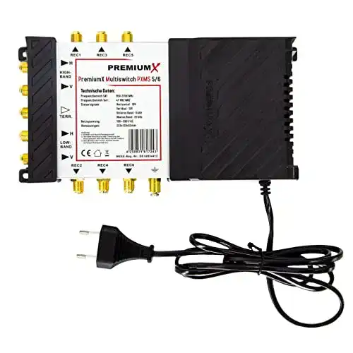 Multischalter PremiumX PXMS 5/6 mit Netzteil Multiswitch