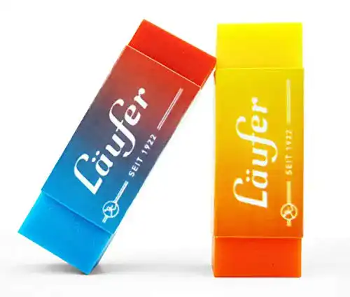 Radiergummi Läufer 69825 Plast Color, zweifarbig, 2 Radierer