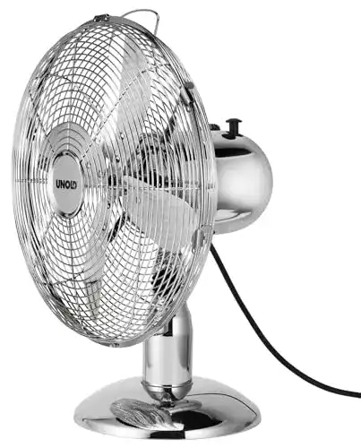 Unold-Ventilator Unold 86830 Tischventilator in Chrome, 35 W