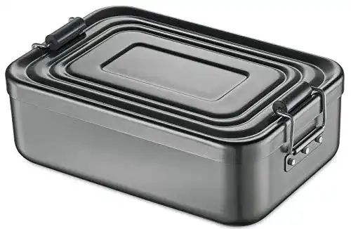 Alu-Brotdose Küchenprofi Lunchbox aus Aluminium mit Fächern