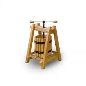 Obstpresse Destillatio : 10 Liter Weinpresse, Buchenholz