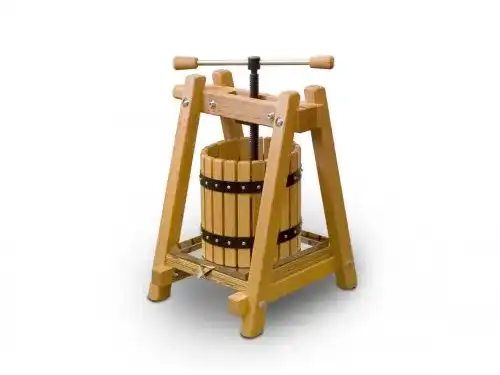 Obstpresse Destillatio : 10 Liter Weinpresse, Buchenholz