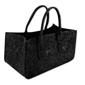 Holzkorb Mary Portman Filztasche Dunkelgrau Kaminholztasche